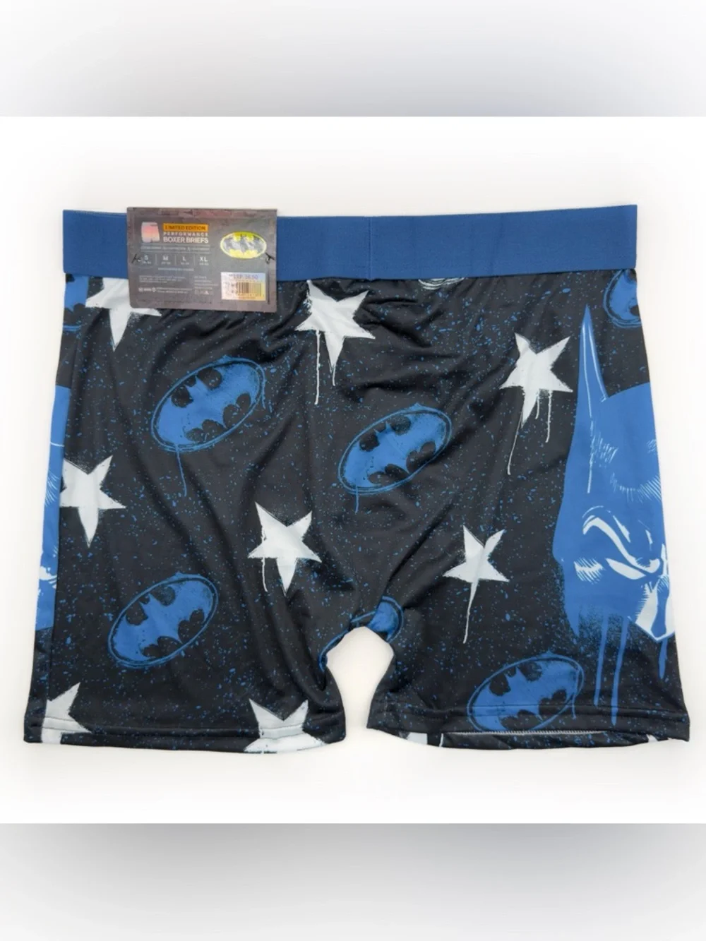 New Batman DC Comics Boxer Briefs Mens Size XL Underwear Black Blue Comic Movie